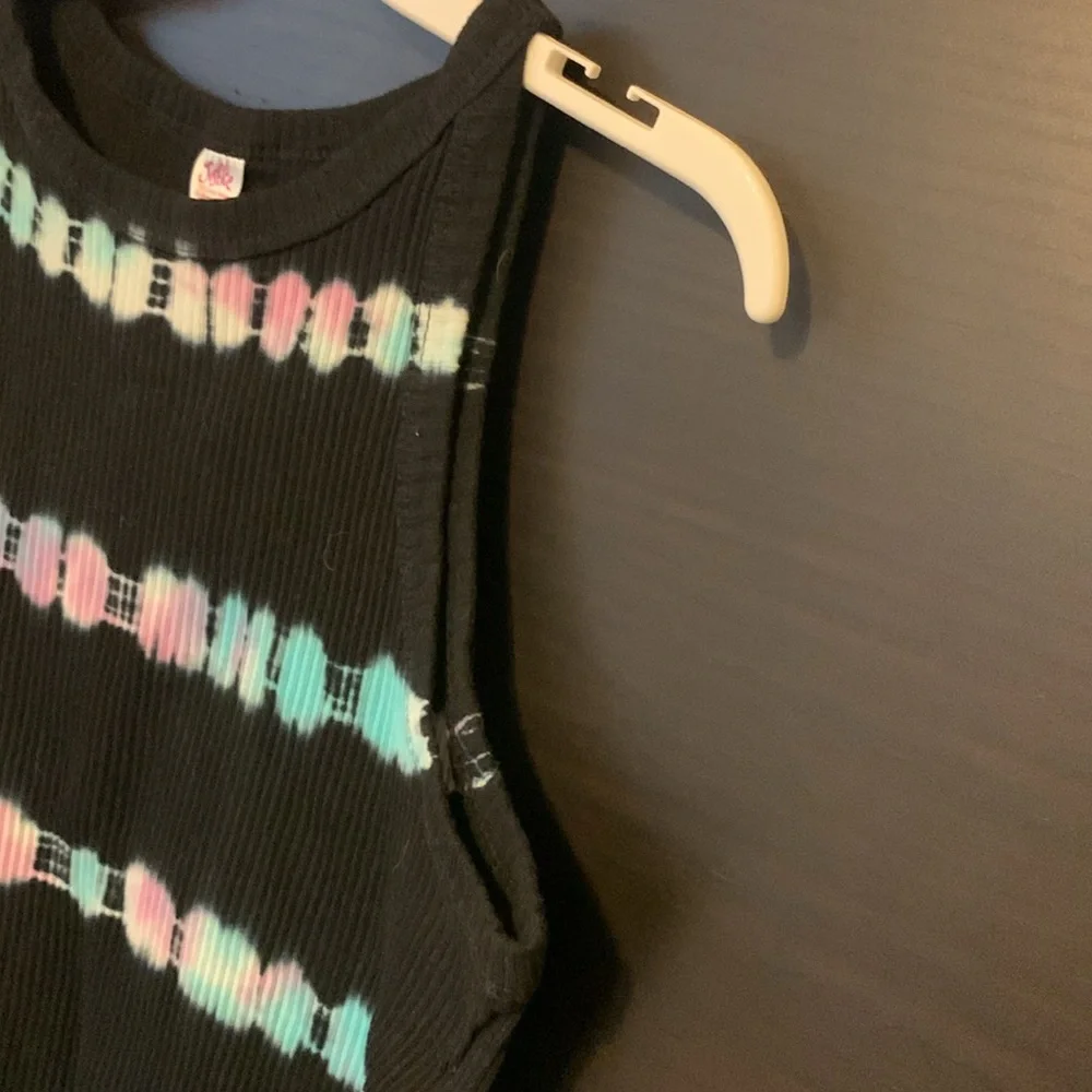 Justice Girls Black Ribbed High Neck Tank Top - NWOT